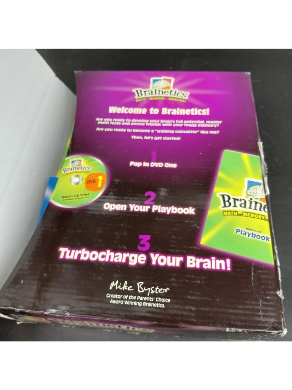 Brainetics Deluxe Set Math Memory Learning DVDs 1-7 Playbooks Kit Cards Ages 9+